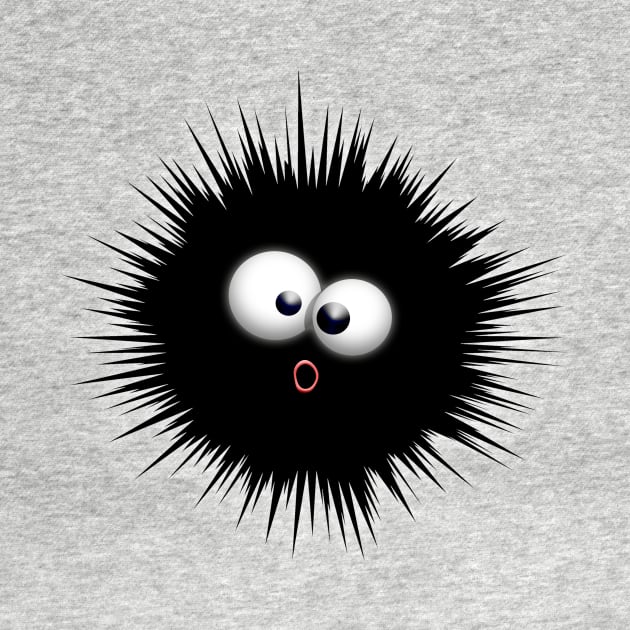 Sea Urchin Cartoon funny dazzled face by BluedarkArt